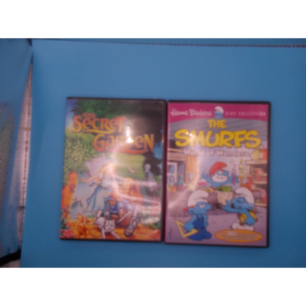 The Smurfs World of Wonders & The Secret Garden Animated Kids DVD Lot Bundle